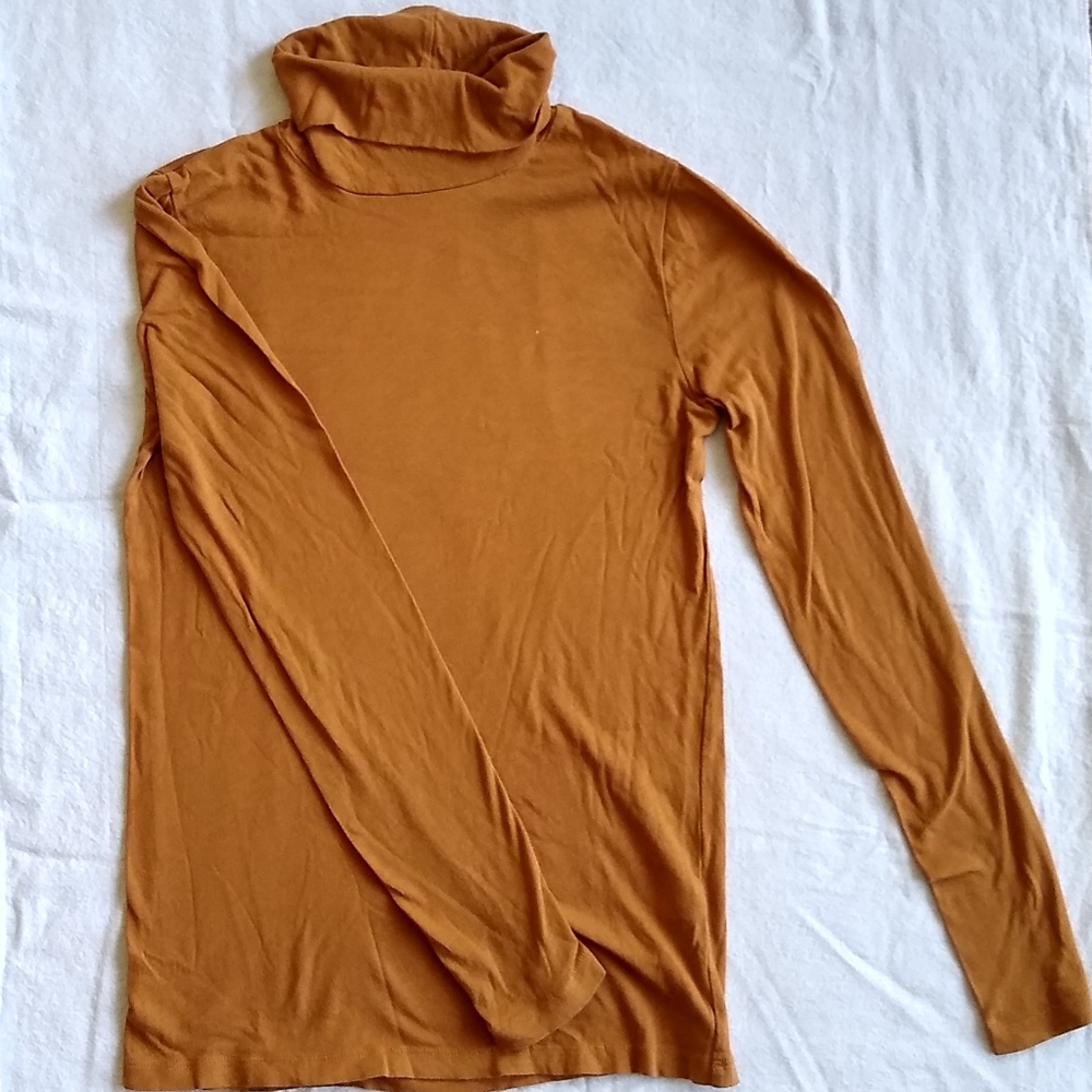 J Crew Pumpkin Tissue T Turtleneck Small